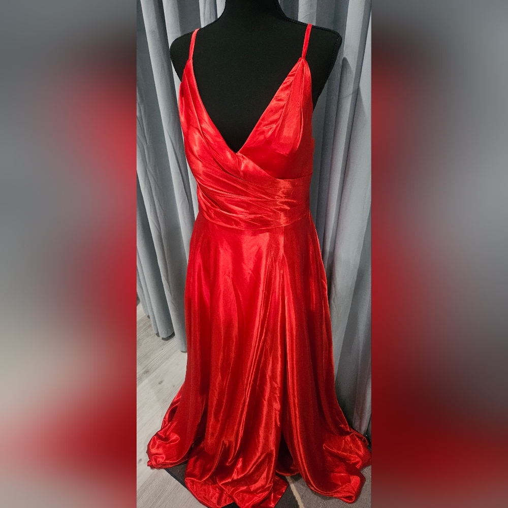 Ryanth Red Satin Dress